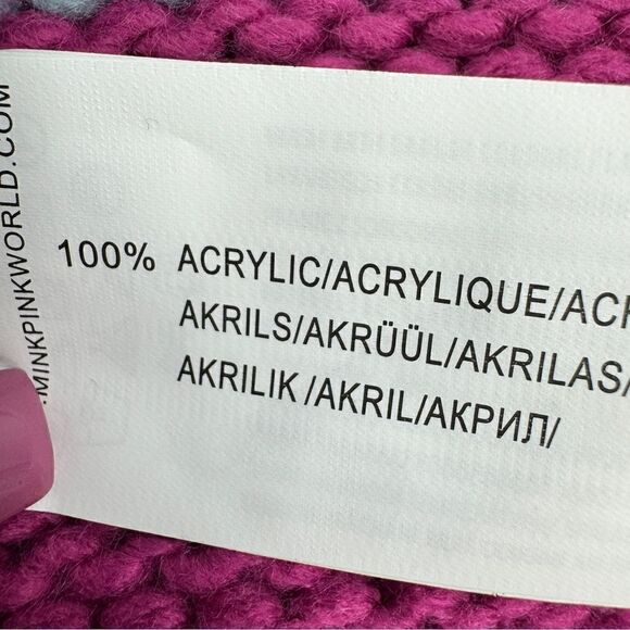 MinkPink Cozy Up With Me Slouchy Sweater Large Colorblock  Multi - Picture 12 of 15